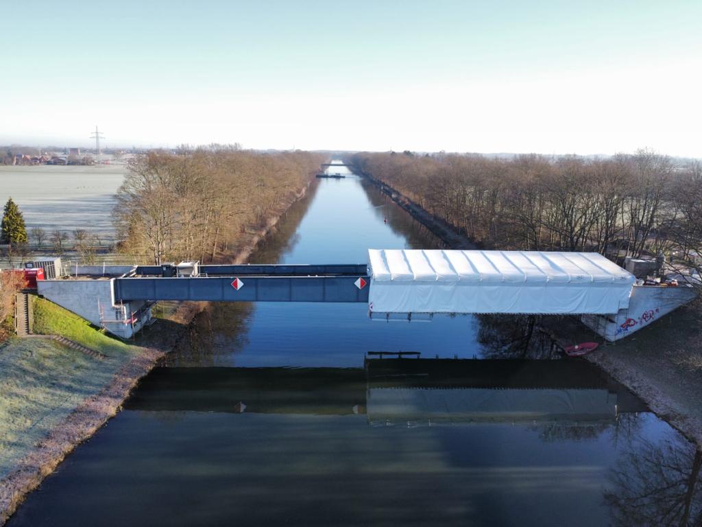 Schleusenkanal Petershagen: Sanierungsarbeiten an den Brücken Jössen und Windheim
