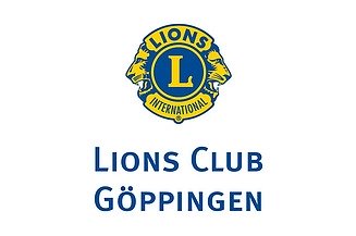 Logo in Blau / Gelb von dem Lions Club Göppingen