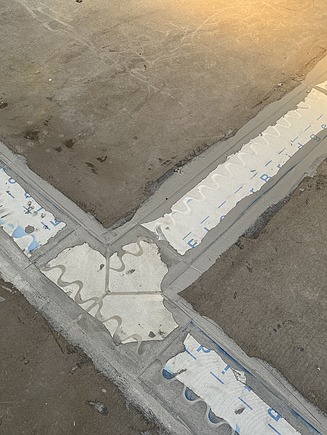 Foto von verfüllten Rinnen auf dem Boden